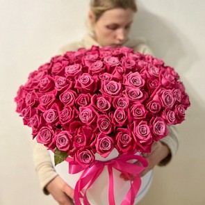 Шляпная коробка - Розовые розы
